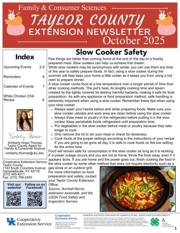 October 2025 FCS Newsletter Page 1